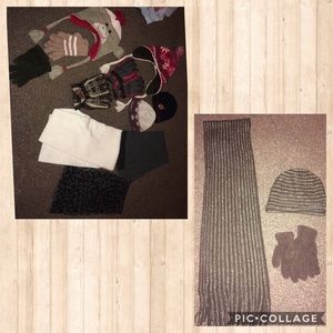 Scarves hats and gloves